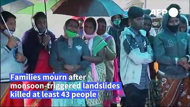 Families mourn dead after monsoon-triggered landslides in India kill at least 43