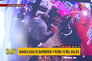 Los Olivos: delincuentes asaltaron barbería y se llevaron 10 mil soles