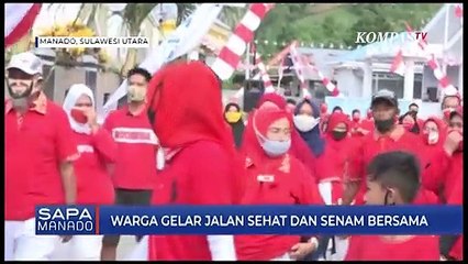 Warga Gelar Jalan Sehat Dan Senam Bersama