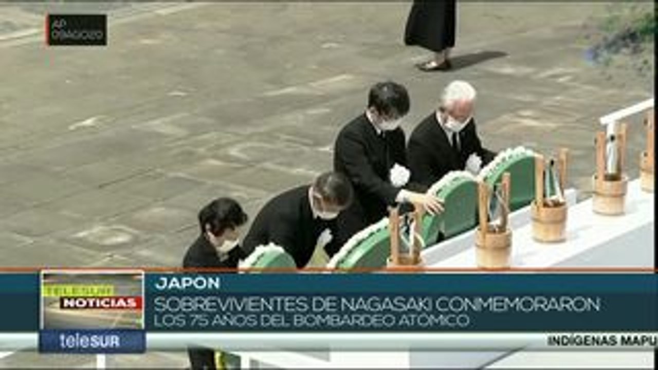 Conmemoran en Japón a las víctimas del ataque nuclear hace 75 años