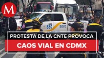 Policía de la CdMx impide el paso de la CNTE al Zócalo