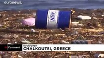 Residents of Greek island face storm and flooding aftermath
