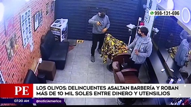 Delincuentes asaltan barbería y se llevan máquinas y dinero | Primera Edición (HOY)