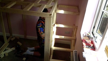 Crafty Father Constructs a Slide Bed For His Daughter