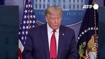 Trump interrumpe rueda de prensa tras “tiroteo” fuera de la Casa Blanca