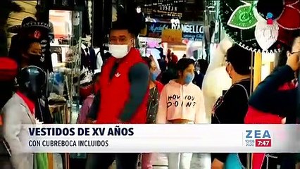 Ante la pandemia, ¡vestidos de XV años ahora incluyen cubrebocas!