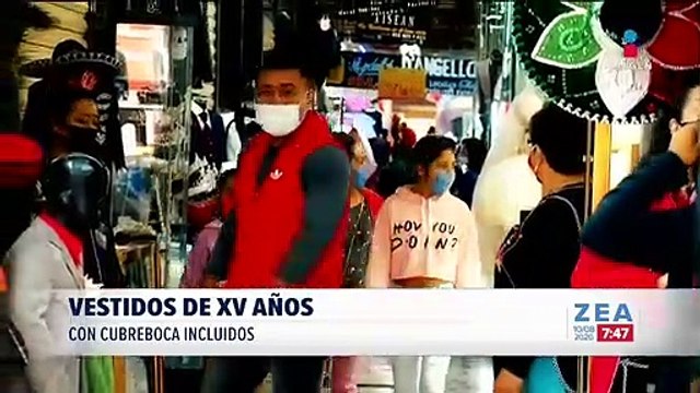 Ante la pandemia, ¡vestidos de XV años ahora incluyen cubrebocas!