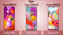 Samsung Galaxy M31s vs Samsung Galaxy A51 vs Samsung Galaxy A71