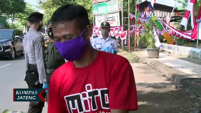 Pengendara Terjaring Razia Masker