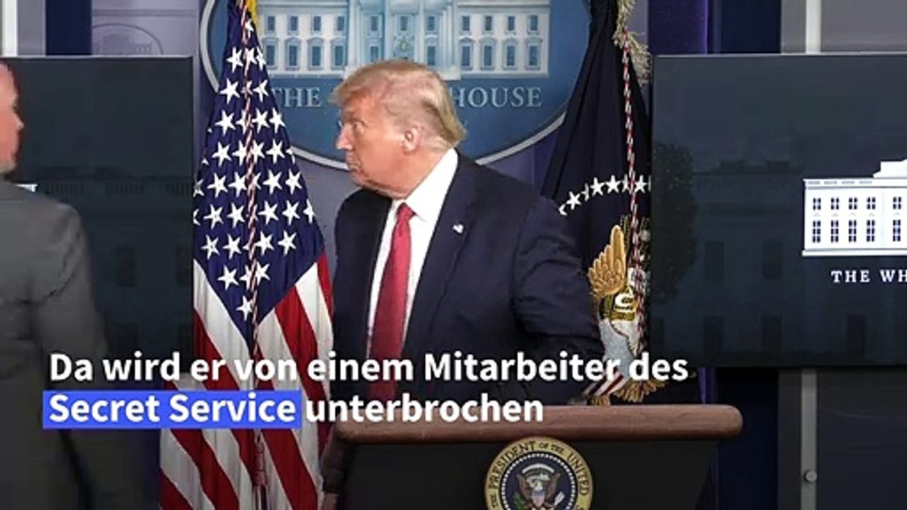 Schüsse am Weißen Haus - Trump bricht Pressekonferenz ab
