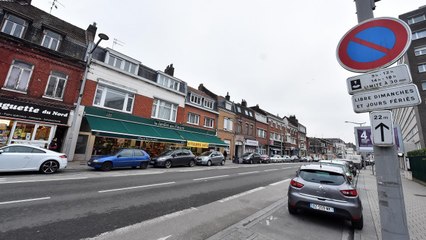 Dans cette rue le port du masque n'est obligatoire que sur le trottoir de droite