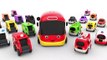 Learn Colors with Little Bus Transporter Street Vehicles Toys - Toy cars for KIDS