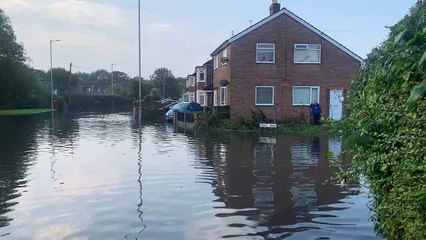 Flooding in Lawson Road, Thornton