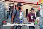 Ate: fiscalizadores fueron agredidos por comerciantes informales con palos y piedras