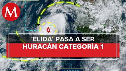 'Elida' se convierte en huracán al sur de BCS; pronostican lluvias en México