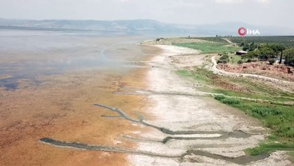 Korkutan görüntü, Marmara Gölü kuruyor