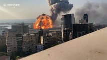 Unseen footage shows moment of Beirut explosion in 4K slow motion