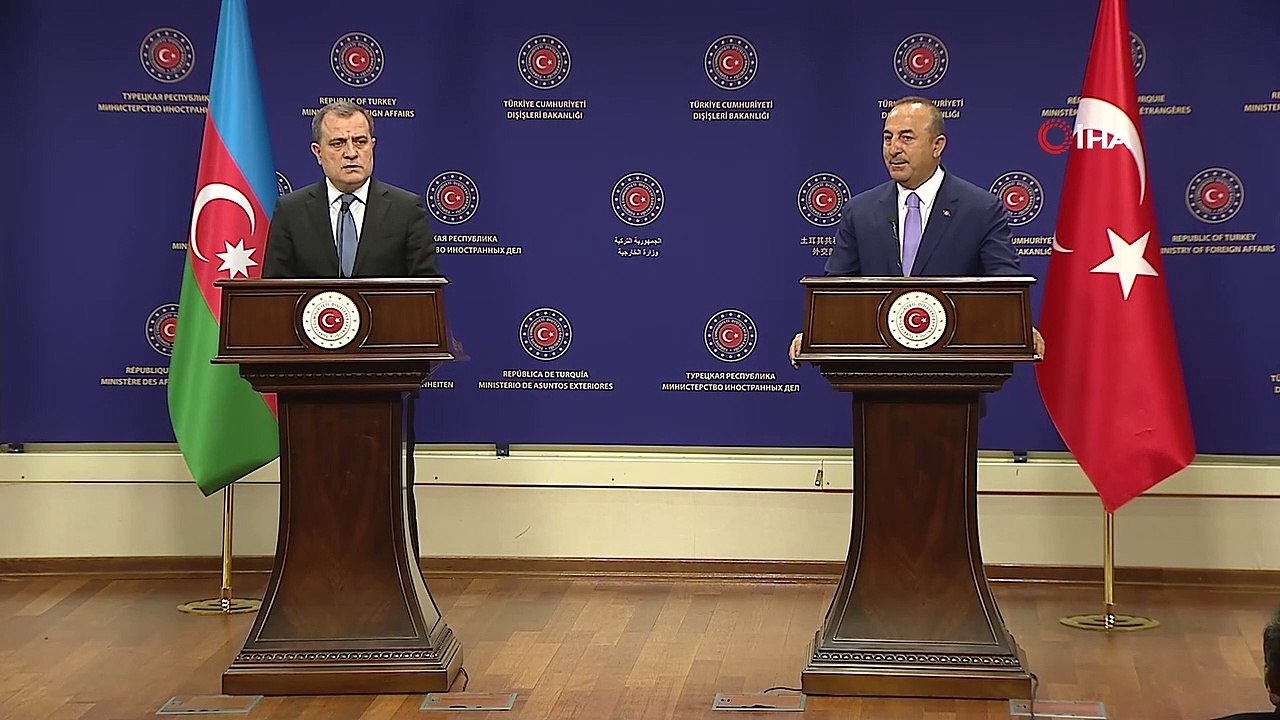 Dışişleri Bakanı Çavuşoğlu, Azerbaycanlı mevkidaşı ile ortak basın toplantısında açıklamalarda bulundu