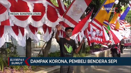 Penjualan Bendera Sepi di Masa Pandemi Covid-19