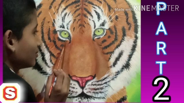 How to paint tiger, hiw to draw tiger, wild animal tiger, sherkhan, swecan, acryalic painting, syberian tiger painting, bangali tiger painting