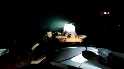 Seyir halindeki feribottan böyle atladı
