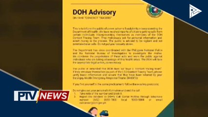 DOH, nagbabala vs. mga nagpapanggap na contact tracers