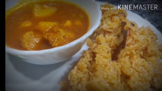 Brown rice pulao and soyabean peas aloo in brown gravy Sindhi Special भुगल चावल और सोयाबीन की सब्जी कैसे बनाए