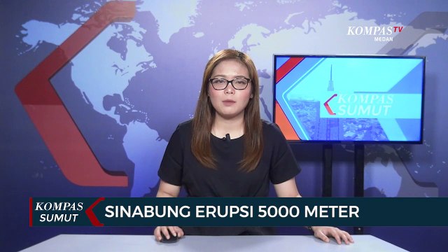 Gunung Sinabung Erupsi Dengan Kolom Abu Vulkanik Setinggi 5 KM