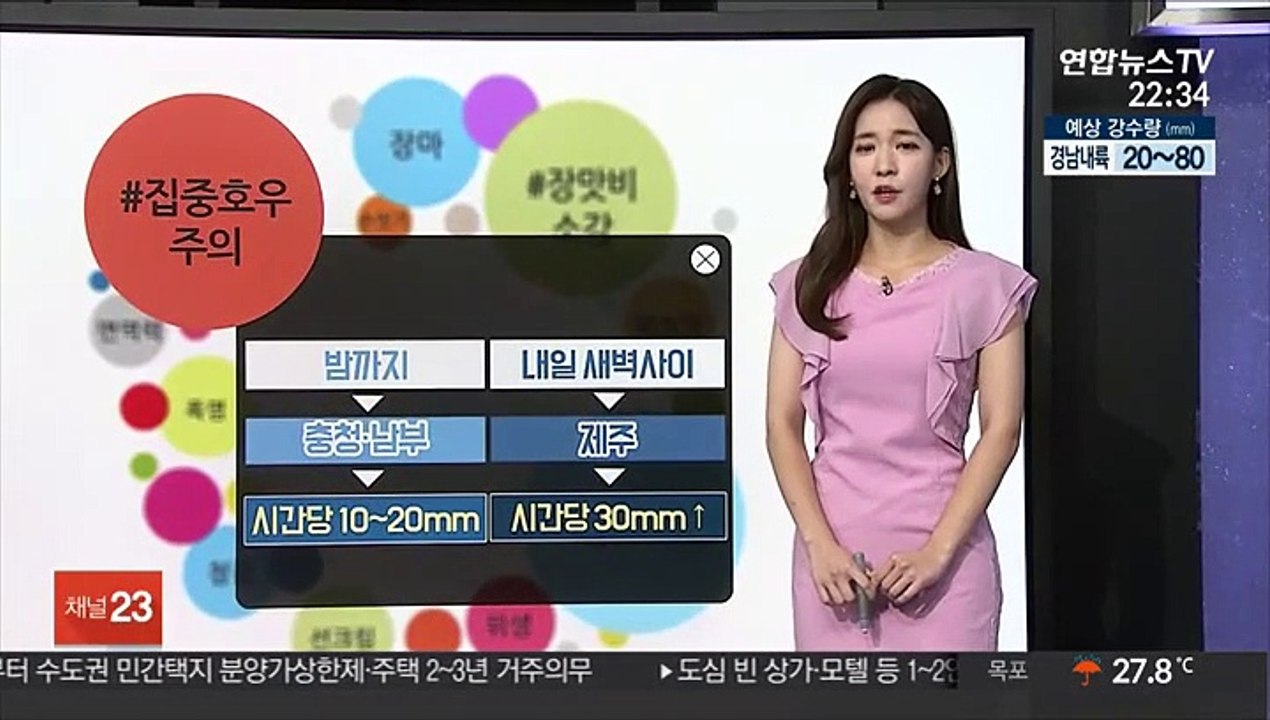 [날씨트리] 중부 역대 최장 장마…밤까지 충청·남부 강한 비
