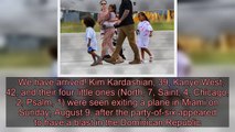 Kim Kardashian and Kanye West Arrive In Miami With 4 Kids After Tense Wyoming Fight and Family Getaway —
