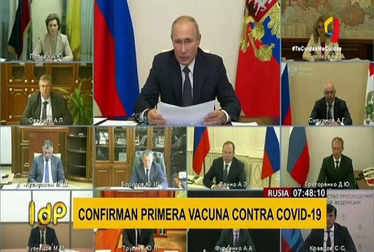 Vladímir Putin anuncia que Rusia ya registró la primera vacuna contra el coronavirus