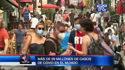 Más de 20 millones de casos de Covid en el mundo: Informe internacional