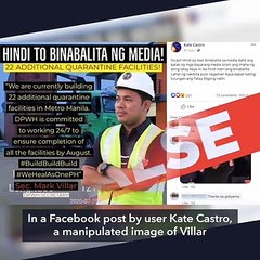 FALSE: 'Media did not report on' 23 additional quarantine facilities