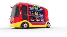 Learn Colors with Street Vehicles Toys and Little Toy Bus Transporter - Toy Cars for KIDS