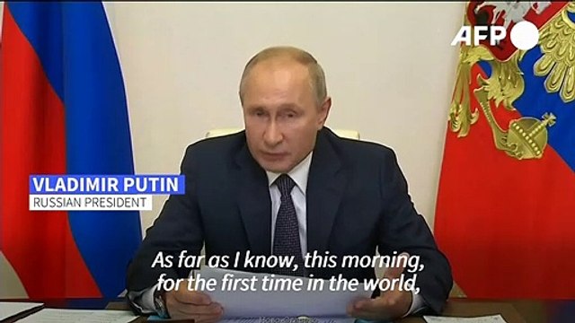 Putin says Russia is 'first' to develop coronavirus vaccine