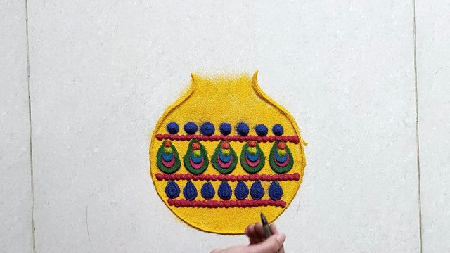 Krishna Janmashtmi 2020 Special Rangoli design | Matki kolam |Dahi Handi Kolam |Gokul ashtmi Rangoli