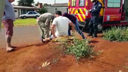 Corpo de Bombeiros atende pessoa ferida no Bairro Brasmadeira