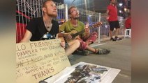 Backpackers selling handmade arts to fly back home