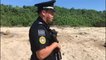 Mexican police escorts nesting turtles to the ocean