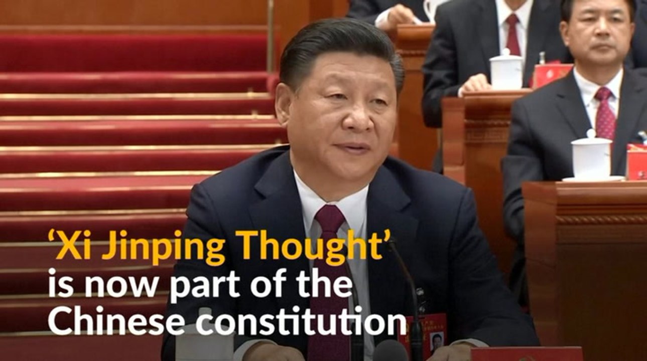 China enshrines 'Xi Jinping Thought' in constit...