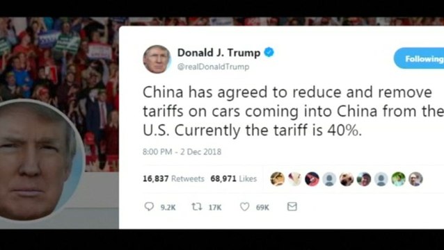 Trump says China will cut tariffs on US-made autos