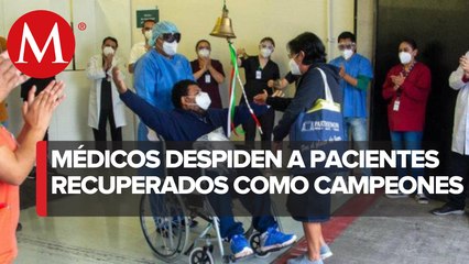 Al ritmo de Queen, pacientes recuperados de covid-19 dejan hospital del IMSS