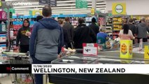New Zealand: People queue at supermarkets after coronavirus cases detected
