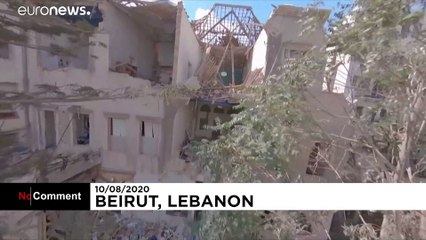 شاهد: طائرة مسيرة ترصد الدمار الواسع في بيروت بعد انفجار المرفأ