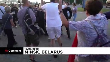 ویدئویی از درگیری ماموران امنیتی بلاروس با معترضان در مینسک