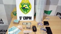 Policiais militares do 5º CRPM detém indivíduo com maconha e mais de R$ 10 mil em dinheiro