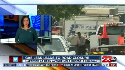 Gas lead leads to road closure in Bakersfield