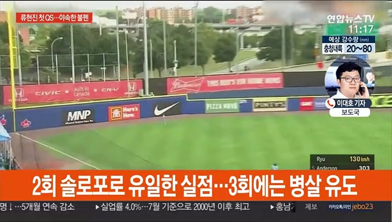류현진, 6이닝 1실점 QS…불펜 방화로 승리 놓쳐