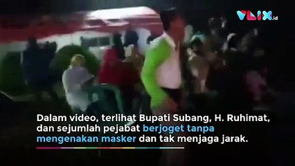 Pejabat Subang Asyik Joget Bareng di Tengah Pandemi