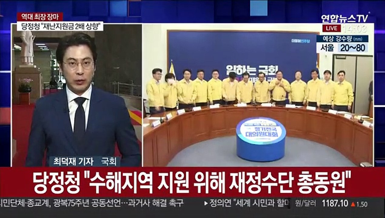 여야 수해 지원 총력…당정청 "추경 추후 판단"